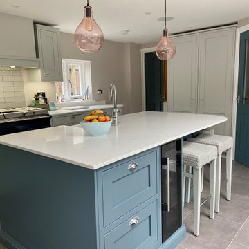 Dove Grey and Storm Blue 1909 Kitchen