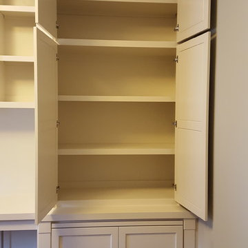 Office Storage Built-ins with Desk
