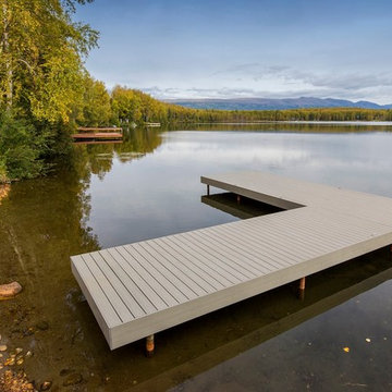 L-Shaped Trex Dock in Wasilla, Alaska by Treeline Construction