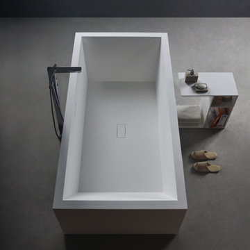 Amazing Solid Surface Bathtubs in white matte finish