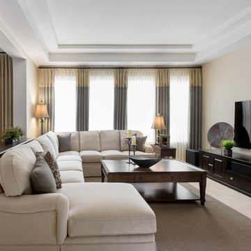 Transitional Family Room Interior Design