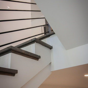 Project #79 | Minimalist Staircase with Black Horizontal Rods