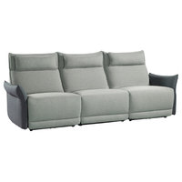 Maja Power Reclining Sofa With Power Headrests And Adjustable Arm, 2-Tone Gray