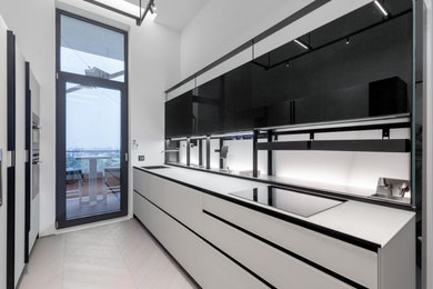 Example of an urban kitchen design in Other
