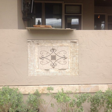 Houston outdoor kitchen goes Mediterranean-modern