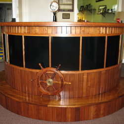 Pilot House Boat Bar - Indoor Pub And Bistro Tables