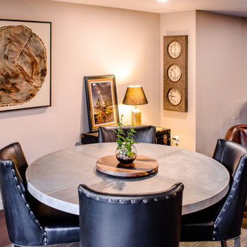 Modern Rustic Luxury Finished Basement in Richfield, Ohio