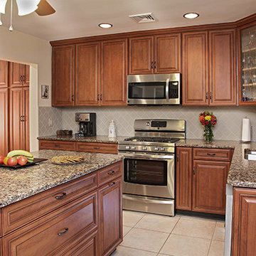 Black Cherry and Cambria Kitchen