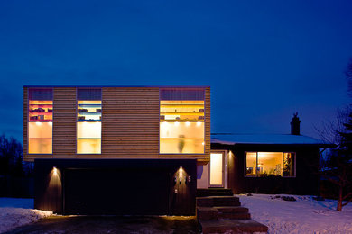 Contemporary exterior home idea in Salt Lake City