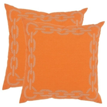 Sibine Accent Pillow (Set of 2) - 18x18 - Orange