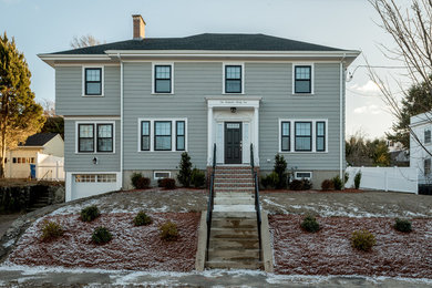 Inspiration for a timeless exterior home remodel in Boston