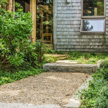 Stone Steps, Pea Stone and Front Entrance, Cape Cod, MA