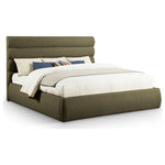 Meridian Furniture - Adam Upholstered Bed, Olive, King, Boucle Fabric - Indulge in the allure of the Olive Boucle Fabric Adam King Bed by Meridian Furniture. Its captivating design and luxurious Olive Boucle Fabric elevate any space with effortless elegance. Crafted with precision and durability in mind, this stunning piece becomes the focal point of gatherings, fostering moments of connection and warmth. Embrace sophistication and style with the Adam King Bed, a testament to exquisite taste and timeless beauty.