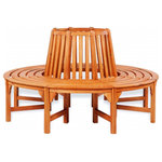 vidaXL - vidaxL Tree Bench Ø 63” Wood - vidaXL Tree Bench  63" WoodvidaXL Tree Bench  63" Wood - 41777, This circular wooden bench not only provides comfy seating spot, but also makes an attractive addition to your outdoor space. With an inner diameter of 70 cm, it can easily enclose trees and form a spacious seating area for you and your family or friends. Our tree bench is made from high-quality eucalyptus tropical hardwood, which is renowned for its excellent weather resistance. Moreover, thanks to the craftsmanship and solid construction, the bench can be used outside year-round. This tree bench combines style, durability and convenience!