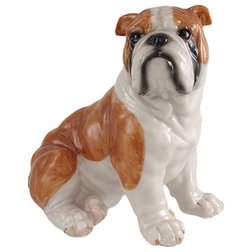 Traditional Decorative Objects And Figurines Bulldog Statue Figure 6 1/4 Inches Tall Bull Dog