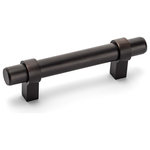 Cosmas - Cosmas 161-3.5ORB Oil Rubbed Bronze 3-1/2” CTC (89mm) Euro Bar Pull - High Quality Oil Rubbed Bronze Finish - Solid Steel Construction