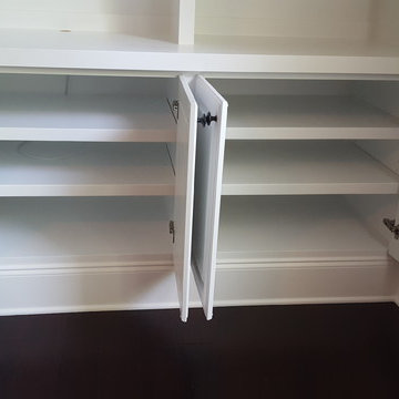Fireplace Built-ins with Divided Bookcases
