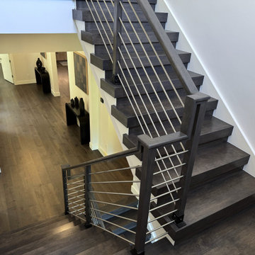 Project #137 | Maple Staircase with Stainless Steel Railing