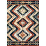 Palmetto Living by Orian - Palmetto Living by Orian Alexandra Kilim Diamonds Area Rug, 7'10"x10'10" - Faded reds, deep blues and golden accents make up the strong style of Kilim Diamonds area rug by Palmetto Living. Artfully blending herringbone, greek key and geometric patterns - this rug is infinitely interesting and makes the ideal, artful addition to your home or office.