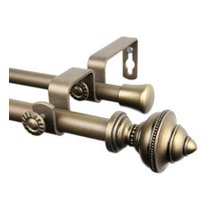 50 Most Por Mediterranean Curtain Rods For 2019 Houzz Rod Desyne Home Decorative Palace Double Curtain 28 48 Inch Antique Gold