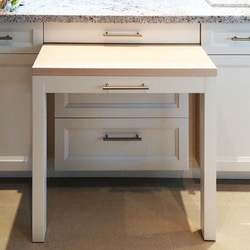 White Kitchen with Custom Storage in Etobicoke