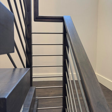 Project #137 | Maple Staircase with Stainless Steel Railing