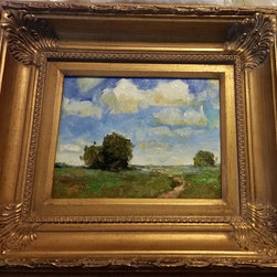 Small Oil Painting Landscape w/ Path - Paintings