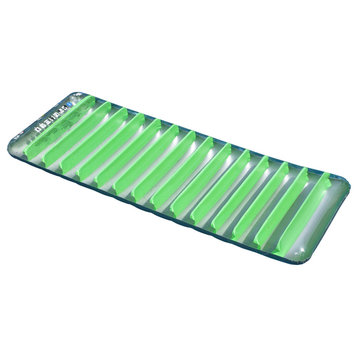 76" Inflatable Green & Gray Sun Tanning Swimming Pool Mattress Raft