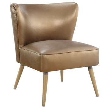 Amity Side Chair With Chrome Legs, Sizzle Copper