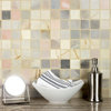 12"x12" Stone Desert Gray Square Tile Mosaic Bathroom Backsplash