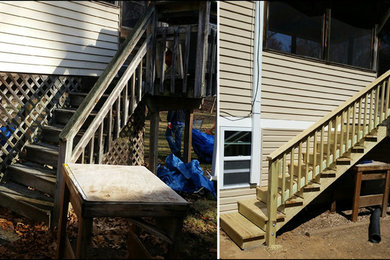 Example of a large transitional attached garden shed design in DC Metro