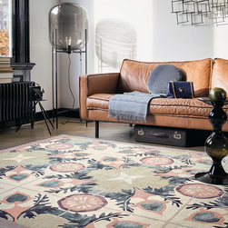 Violet Rugs 57301 by Ted Baker in Light Green - Rugs