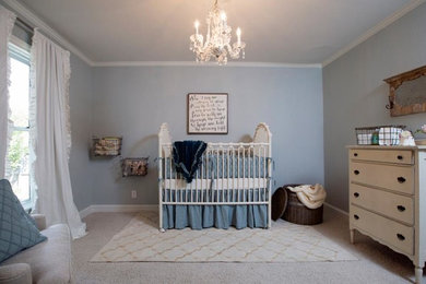 Example of a trendy nursery design in New York