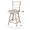 Emily Counterheight Stool With Swivel and Auto Return, Unfinished