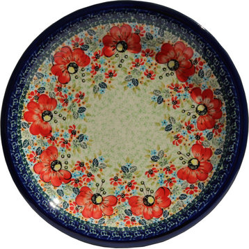 Polish Pottery Dinner Plate, Pattern Number: 296ar