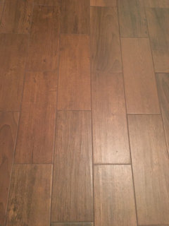 Porcelain Wood Tile Grout Color Light, What Color Grout With Wood Look Tile