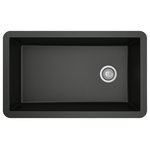 Karran USA - Karran Undermount Quartz Composite 32" Single Bowl Kitchen Sink, Black - With its spacious extra-large bowl, this design is both practical and elegant. It is manufactured from an extremely durable quartz composite material that will provide years of trouble-free use. This undermount design is available in a choice of 6 elegant color options to compliment any decor.
