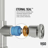 VIGO Cass Industrial Single Handle Kitchen Bar Faucet, Stainless Steel