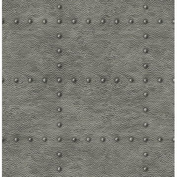Otto Pewter Hammered Metal Wallpaper, Sample