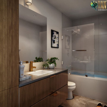 Fancy Bathroom 3d interior design by residential interior design studio, Detroit