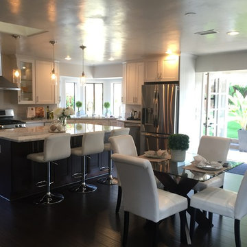 Open Concept Kitchen Staging in Poway Beach