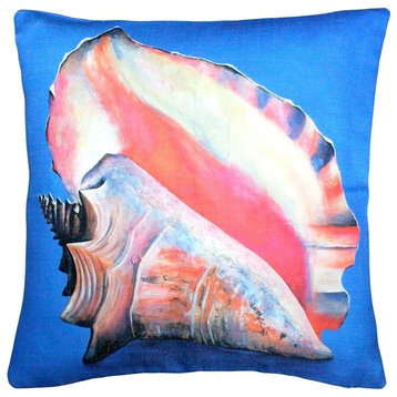 Tracy Upton Captiva Queen Conch Throw Pillow, 20"x20"