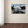 Philippe Hugonnard 'Winter Bridge' Canvas Art, 24"x16"