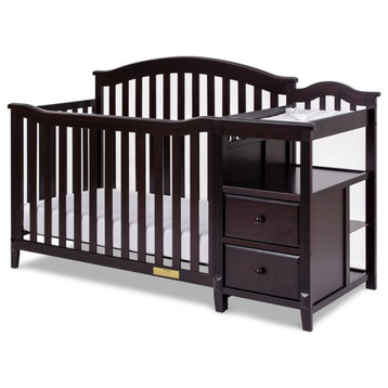 AFG Baby Furniture Kali 4-in-1 Convertible Crib and Changer Espresso