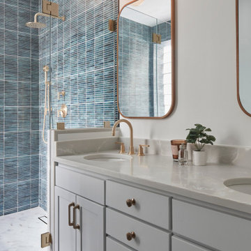 Coastal Master Bathroom in Albany Park