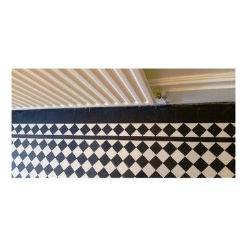 York Pattern Victorian Tiled Hallway Restored in Wanstead, E11