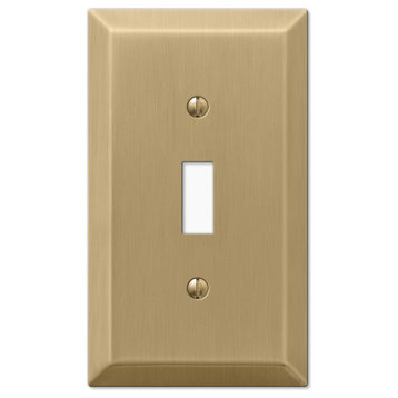 Century Steel 1-Toggle Wall Plate, Brushed Bronze