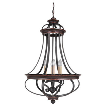 Craftmade 38736 Stafford 6 Light Candle Style Chandelier - 23 - Aged Bronze /