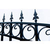 Aleko New 8'x5' Iron Driveway Steel Fence Prague Style