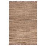 Jaipur Living - Jaipur Living Tansy Natural  Striped Taupe/Brown Area Rug (9'X12') - The Mosaic collection grounds contemporary homes with charming bohemian style and natural texture. The Tansy area rug features a jute weave in a neutral tan and taupe palette for a chic, global-inspired look.